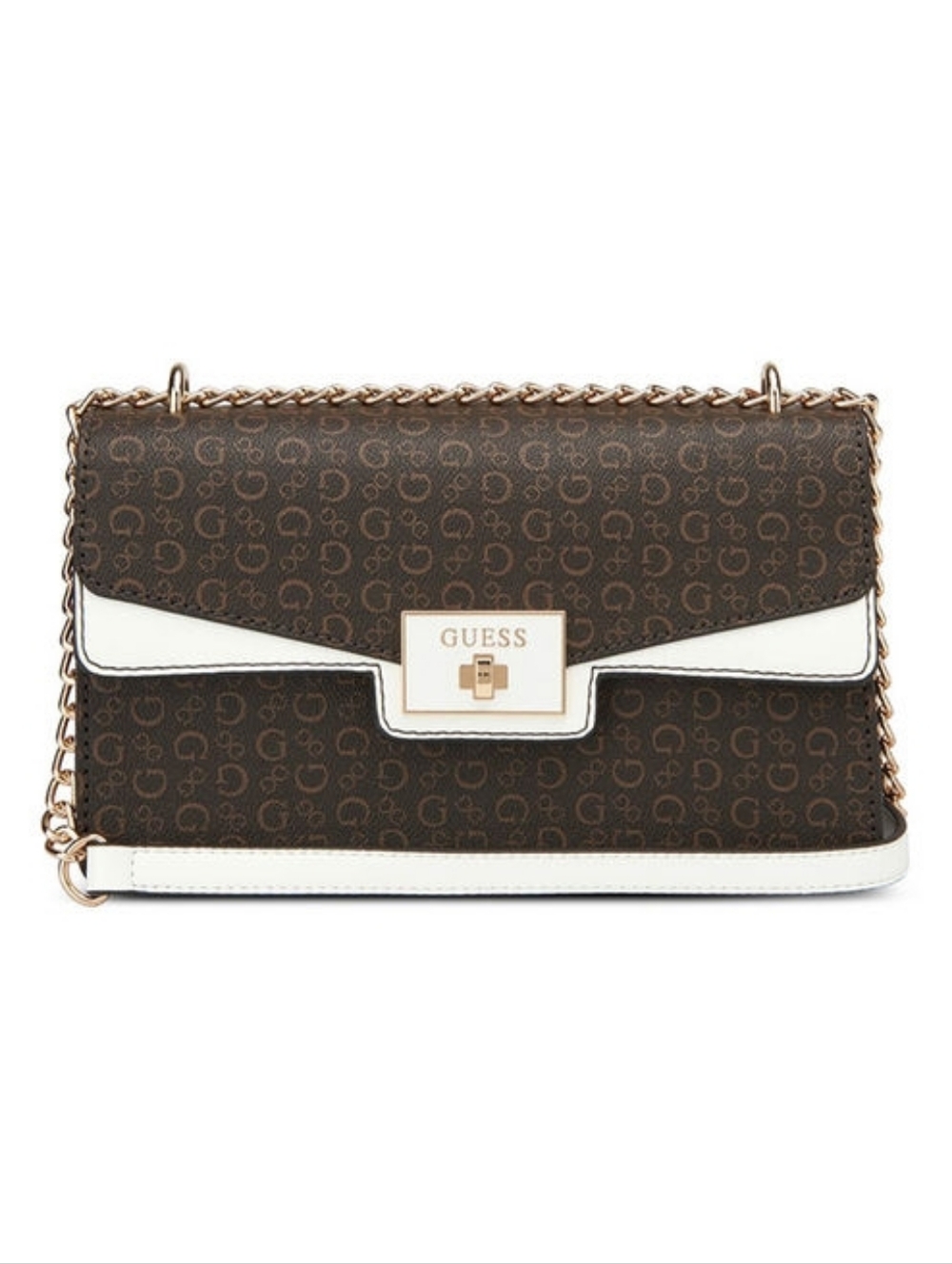 GUESS Brown Signature Crossbody Handbag